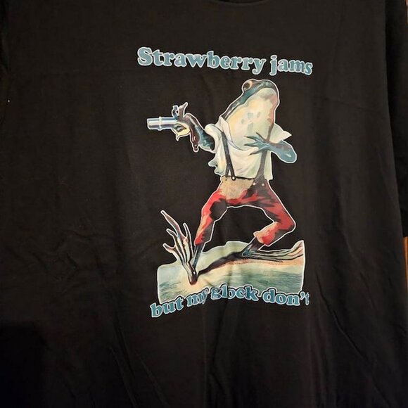 Strawberry Jams But My Glock Don't T-Shirt - Picture 3 of 3